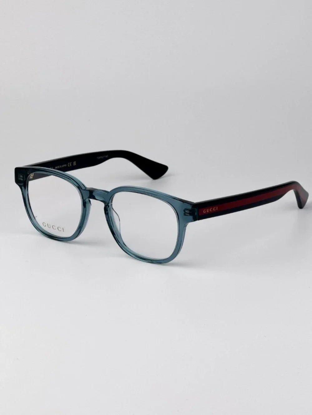 Gucci GG0927O 006 Square Eyeglasses Transparent Blue NEW AUTHENTIC